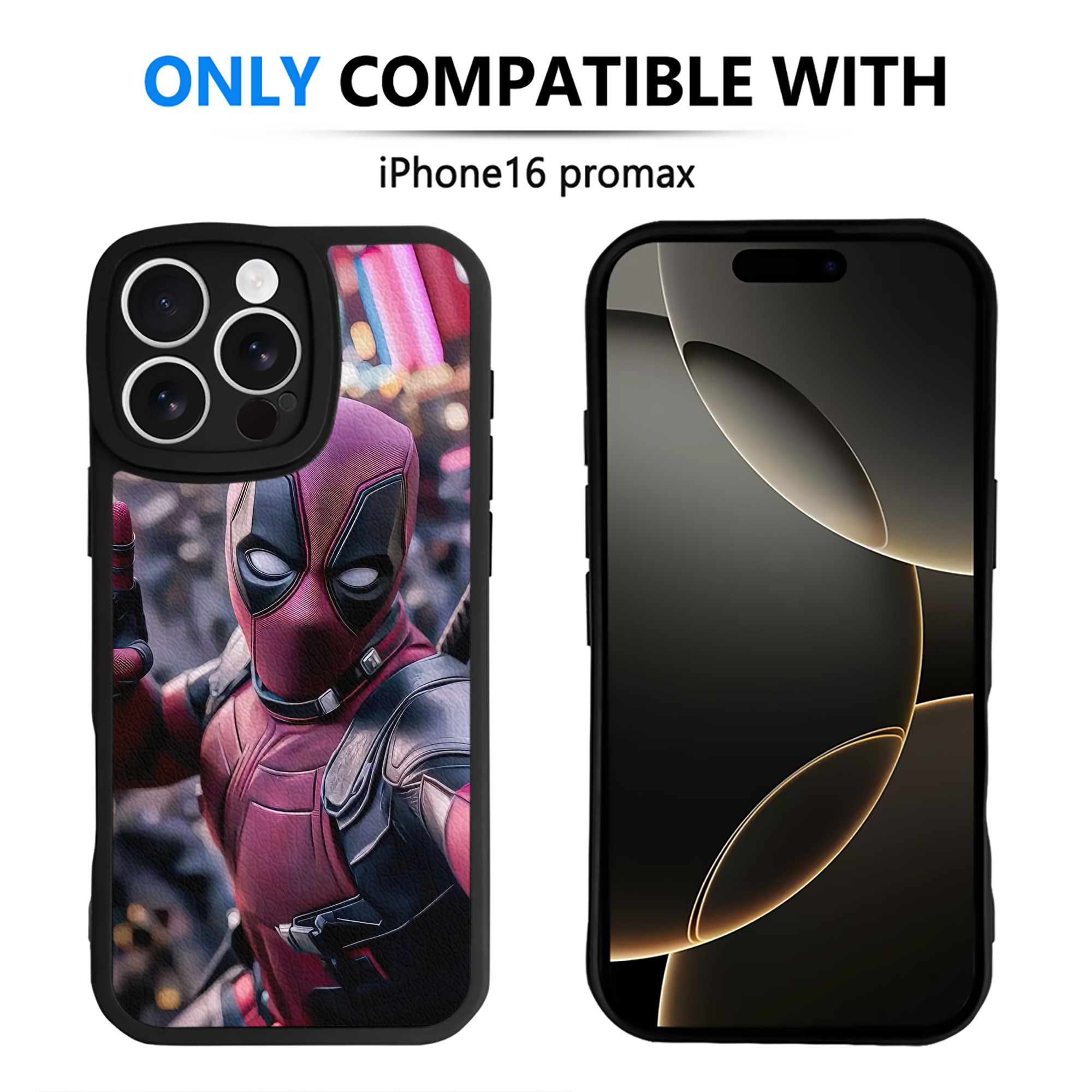 （画像用） Deadpool デッドプール 【iPhone 16シリーズ対応】シリコンスマホケース（レザー調） 材質：シリコン